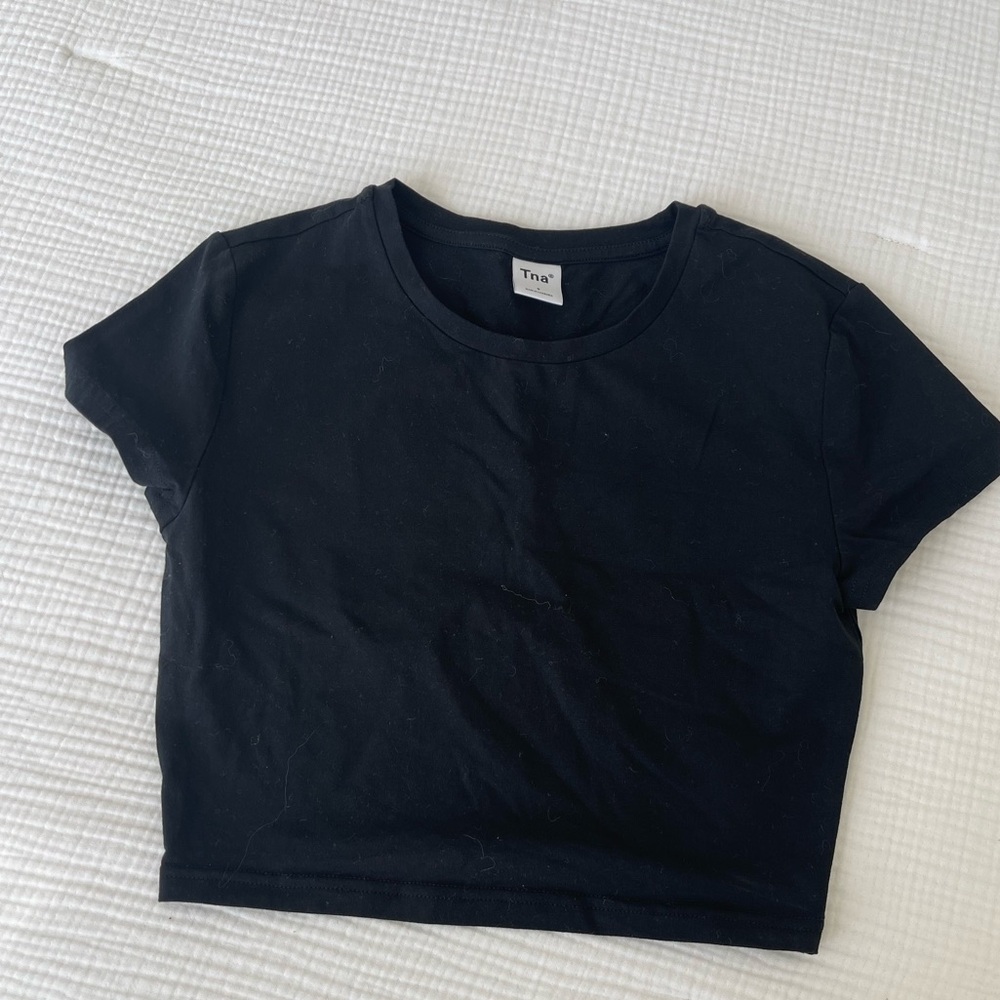 TNA black crop top